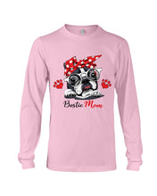 Load image into Gallery viewer, Boston Terrier With White Glasses Love Mom Gift For Dog Lovers Unisex Long Sleeve