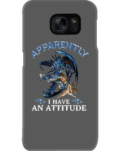 Load image into Gallery viewer, Apparently I Have An Attitude Blue Dragon Phone case