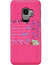 Load image into Gallery viewer, Butterflies When I Miss You I Just Have To Look Inside My Heart Gift For Lover Phone case