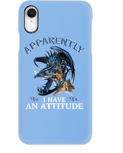 Load image into Gallery viewer, Apparently I Have An Attitude Blue Dragon Phone case