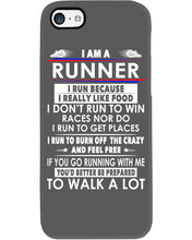 Load image into Gallery viewer, I Am A Runner I Run Because I Really Like Food Custom Design Phone case