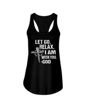Load image into Gallery viewer, Let You Relax I Am With You Gray Background Ladies Flowy Tank