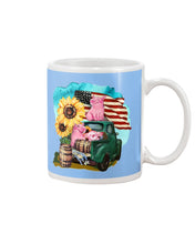 Load image into Gallery viewer, Black Phone Case With Pig Sunflower Gift For Pig Lovers Mug