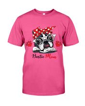 Load image into Gallery viewer, Boston Terrier With White Glasses Love Mom Gift For Dog Lovers Guys Tee