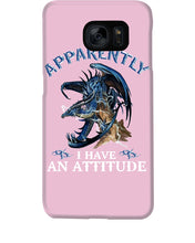 Load image into Gallery viewer, Apparently I Have An Attitude Blue Dragon Phone case