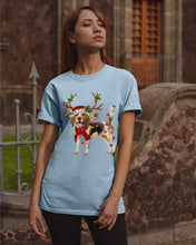 Load image into Gallery viewer, Beagle Gorgeous Reindeer Xmas Lights Gift For Dog Lovers Guys Tee