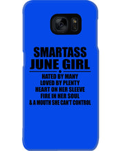 Load image into Gallery viewer, Birthday Gift For Smartass June GirlHeart On Her Sleeve Phone case