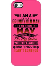 Load image into Gallery viewer, I'm A Grumpy Old Man I Was Born In May With My Heart Phone case