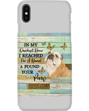 Load image into Gallery viewer, Bulldog In My Darkest Hour Gift For Dog Lovers Phone case