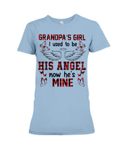 Load image into Gallery viewer, Grandpa's Girl I Used To Be His Angel Gift For Men Ladies Tee