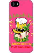 Load image into Gallery viewer, Baseball Drink Beer Day St Patrick's Day Gift For Baseball Lovers Phone case