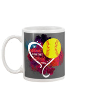 Load image into Gallery viewer, Lovely Phone Case My Heart Is On Field Gift For Softball Lovers Mug