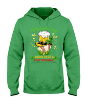 Load image into Gallery viewer, Baseball Drink Beer Day St Patrick's Day Gift For Baseball Lovers Hoodie