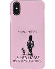 Load image into Gallery viewer, A Girl Her Dog Her Horse It's A Beautiful Thing Phone case