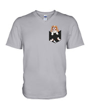 Load image into Gallery viewer, Cavalier King Charles Spaniel In Pocket - Dogs Lovers Gift Guys V-Neck