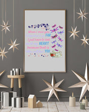 Load image into Gallery viewer, Butterflies When I Miss You I Just Have To Look Inside My Heart Gift For Lover Vertical Poster