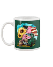 Load image into Gallery viewer, Black Phone Case With Pig Sunflower Gift For Pig Lovers Mug