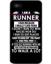 Load image into Gallery viewer, I Am A Runner I Run Because I Really Like Food Custom Design Phone case