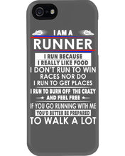 Load image into Gallery viewer, I Am A Runner I Run Because I Really Like Food Custom Design Phone case