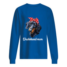 Load image into Gallery viewer, Dachshund Mom With Polka Dots Hair Red Bow Gift For Dog Lovers Sweatshirt