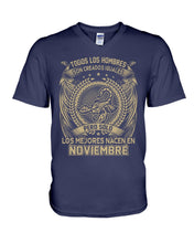 Load image into Gallery viewer, Los Mejores Nacen En Noviembre Gift For Men Guys V-Neck