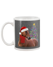 Load image into Gallery viewer, Cute Horse With Santa Hat Lovely Christmas Tree Gift For Horse Lovers Mug