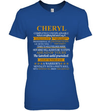 Load image into Gallery viewer, Cheryl Custom Name Gift A Warrior's Mentality With A Poet's Soul Ladies Tee