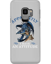 Load image into Gallery viewer, Apparently I Have An Attitude Blue Dragon Phone case