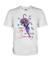 Load image into Gallery viewer, Butterflies Find Joy In The Journey Gift For Daughter Guys V-Neck