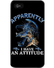 Load image into Gallery viewer, Apparently I Have An Attitude Blue Dragon Phone case