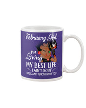 Load image into Gallery viewer, Betty Boop February Girl Living My Best Life Birthday Meaningful Gift Mug
