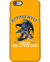Load image into Gallery viewer, Apparently I Have An Attitude Blue Dragon Phone case