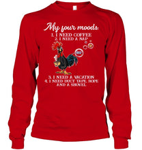 Load image into Gallery viewer, I Need Coffee A Nap A Vacation Duct Tape Hope And A Showel Unisex Long Sleeve