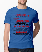 Load image into Gallery viewer, I Get My Attitude From My Freakin' Awesome Grandma Who Was Born In April Guys Tee