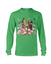 Load image into Gallery viewer, Gift For Dog LoversChesapeake Bay Retriever With Peonies Unisex Long Sleeve