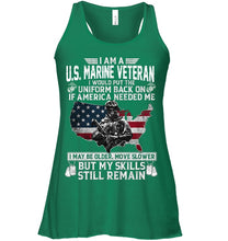 Load image into Gallery viewer, I Am A US Marine Veteran If America Needed Me Gift Ladies Flowy Tank