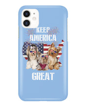 Load image into Gallery viewer, Keep America Great Yorkshire Terrier Gift For Dog Lovers Phone case