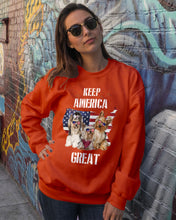 Load image into Gallery viewer, Keep America Great Yorkshire Terrier Gift For Dog Lovers Sweatshirt