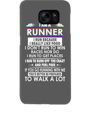 Load image into Gallery viewer, I Am A Runner I Run Because I Really Like Food Custom Design Phone case