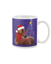 Load image into Gallery viewer, Cute Horse With Santa Hat Lovely Christmas Tree Gift For Horse Lovers Mug