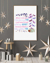 Load image into Gallery viewer, Butterflies When I Miss You I Just Have To Look Inside My Heart Gift For Lover Vertical Poster