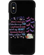 Load image into Gallery viewer, Butterflies When I Miss You I Just Have To Look Inside My Heart Gift For Lover Phone case