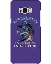 Load image into Gallery viewer, Apparently I Have An Attitude Blue Dragon Phone case