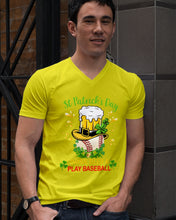 Load image into Gallery viewer, Baseball Drink Beer Day St Patrick's Day Gift For Baseball Lovers Guys V-Neck