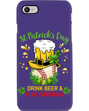 Load image into Gallery viewer, Baseball Drink Beer Day St Patrick's Day Gift For Baseball Lovers Phone case