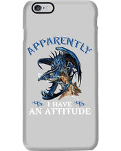 Load image into Gallery viewer, Apparently I Have An Attitude Blue Dragon Phone case