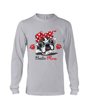 Load image into Gallery viewer, Boston Terrier With White Glasses Love Mom Gift For Dog Lovers Unisex Long Sleeve
