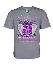 Load image into Gallery viewer, I Used To Be Her Angel Now She’s Mine Gift For Mommy Girl’s Guys V-Neck