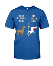 Load image into Gallery viewer, Funny Unicorn Difference Between Your Regular Aunt And My Dutch Aunt Guys Tee