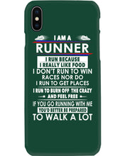 Load image into Gallery viewer, I Am A Runner I Run Because I Really Like Food Custom Design Phone case